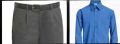 school uniform pant+shirt/ white&blue. 