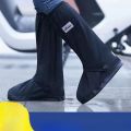 Rain Boot Shoe Cover Black Waterproof with Reflector High Top Clear Shoes Dust Covers for Motorcycle Bike Rain Cover Men Women. 