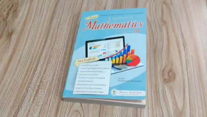 Maths Guide Book Class X Faisal Hand Book Mathematics 10th class Sind Text Board Book 1 Pcs