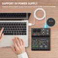 TEYUN Q12 Q12M Professional 2 Channels audio mixer interface sound card console mini USB Recording MIXER for DJ Studio Guitar. 