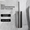Toilet Brush High Quality Wall Mounted 304 Stainless Steel Cleaning Tools No Drill Bathroom Accessories WB8713. 