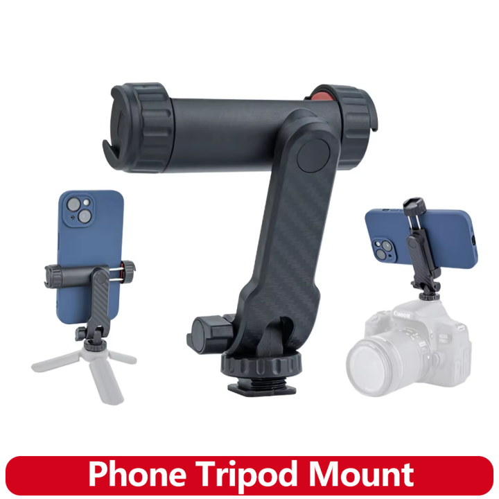 Phone Tripod Mount Holder for iPhone Camera 2 Cold Shoe Mobile Phone Clip for iPhone Android Ronin Zhiyun Gimbals