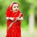 printed saree for baby girl (2-5) years multicolor/baby girl Gaya holuder sari. 