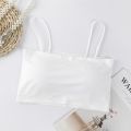 Women Crop Top Sexy Bra Seamless Tank Tops 2023 Summer Female White Strap Top Backless Camisole Solid Cropped Camis Clothing. 