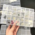 Fixed 24 Compartments Multi-Compartment Storage Box Hardware Parts Compartment Box With Lid Plastic Storage Box Jewelry Compartm. 