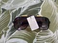 Stylish Black Plastic Frame Sunglasses Featuring Gold Accents, Gradient Shades, and Includes Free Gift Box original pics also in gallery. 