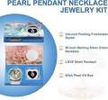 Natural Freshwater Pearl & Alloy DIY Wish Open Clam Pendant Necklace for Women – All Season Unique Jewellery Gift for Girls. 