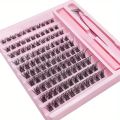 DIY Lash Extension Kit Lash Clusters With Bond Cluster Lashes Wispy D Curling False Eyelash Clusters With Tweezers. 