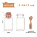 8 Pack 60ml Heart Shaped Candy Glass Jars Wedding Favor Jars Wish Drifting Bottle for Candy Spices Christmas Valentine's Day. 