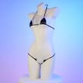 Lingerie Three-point Women's Cosplay Cute Maid Uniform Bikini Cat Anime Cos Fun Underwear Black Lolita Sleepwear.