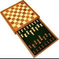 Wooden Chess With Board (18x18 cm). 