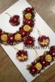 floral jewellery set mahroon. 