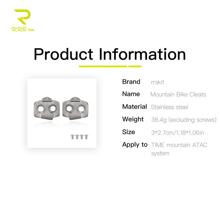 RRSKIT%20Mountain%20Bicycle%20Lock%20Pads%20For%20Time%20Mountain%20Bike%20Self-Locking%20Pedal%20ATAC%20System%20Stainless%20Steel%20Mountain%20Bike%20Cleats%20-%20Image%204