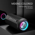 Ortizan Portable Wireless Speaker Bluetooth 5.3 , Powerful Bass, RGB Lights, IPX7 Waterproof, TWS, AUX&TF-Card Input,  Ideas. 