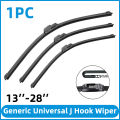 Car Wipers 13''-28'' Universal J-Type Natural High-Definition Silent Stable Durable Front Windshield Replacement Wipers.
