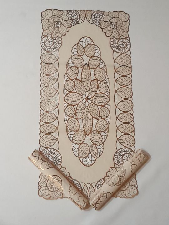 3Pc Table Mat Set, Dressing table and Side Table pvc 3pc Mat set, Size:  large Mat: 16*32, Small Mat: 12*18 inches.