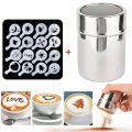 Cappuccino Mold Stainless Steel Coffee Shaker Fancy Coffee Printing Model Coffee Sifter Tool Chocolate Cocoa Coffee Accessories. 