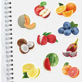500PCS creative fruit roll stickers for decorating phone cases, laptops, suitcases, DIY waterproof stickers. 