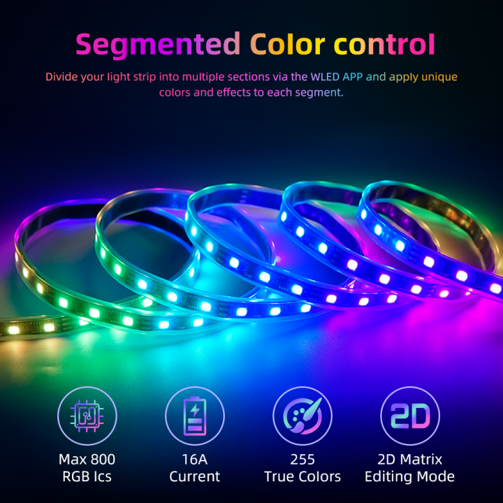 DOMRAEM%20ESP32%20USB-C%20WLED%20Digital%20LED%20controller%20RGB%20IC%20DIY%20APP%2016A%20fuse%20Works%20with%20HA/MQTT/Alex%20WS2811/12/12B/14/05%20Sk6812%20Strip%20-%20Image%207