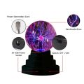 3 Inch Magic Plasma Ball Lamp Touch Sensitive Atmosphere Night Light Novelty Lamp Kids Birthday Christmas Gift. 