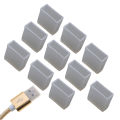 10Pcs/Set  USB Male Dust Plug Silicone Stopper Cap for Charging Extension Transfer Data Line Cable USB Protector Anti-Dust Cover. 