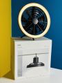 JISULIFE FA17 Rechargeable Fan(Original) With LED Light And Table Tripod(long tripod Not included)(2 years replacement warranty). 
