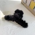 Fluffy Plush Hair Claw Clip For Comfortable Feeling In Autumn And Winter - Suitable For Thick And Long Hair, Anti-Slip Grip And Elegant Design - Perfect Hair Accessory For Girls And Women. 
