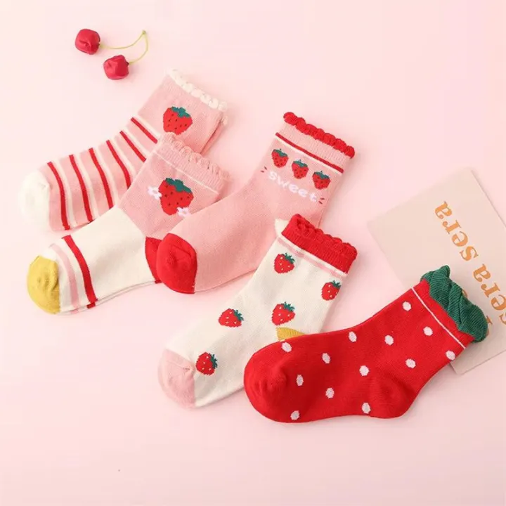 5Pairs/lot%20Girls%20Cotton%20Socks%20Korean%20Strawberry%20Cute%20Print%20Socks%20Spring%20Autumn%20Cartoon%20Breathable%20Sock%20for%200-13Y%20Children%20Socks%20-%20Image%202