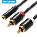 Vention Jack 3.5mm Female to 2RCA male audio Adapter Cable for Amplifier TV Home Theater Laptop Jack 3.5mm audio Adapter Cable. 