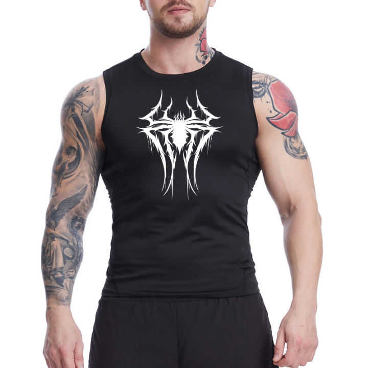 Spider%20Print%20Tank%20Tops%20for%20Men%20Athletic%20Quick%20Dry%20Sleeveless%20Compression%20Shirt%20Gym%20Workout%20Running%20Vest%20Baselayers%20Undershirts%20-%20Image%205