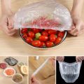 100pcs Disposable Plastic Film Bowl Cover Elastic Food Cover Plastic Wrap Cover. 