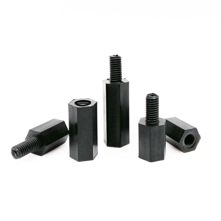 250pcs/box%20M3%20Black%20Plastic%20Nylon%20Insulated%20Hex%20Standoff%20Hexagon%20Pillar%20Spacer%20Column%20Screw%20Nut%20Mix%20Size%20Assortment%20Kit%20Set%20-%20Image%202