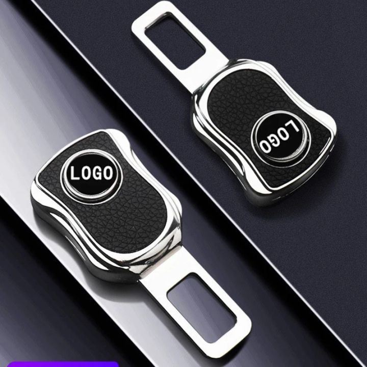 1pcs Car logo Safety Extension Buckle Extender Clasp Insert Plug Seat Belt Clip For Tesla Audi Mercedes Benz Toyota Honda VW