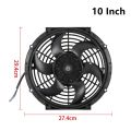 Universal 8 Row Transmission Radiator Oil Cooling &10 Inch 12V Car Air Conditioning Radiator Slim Fan Cooler (Non Combination). 
