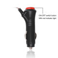 Car Cigarette Socket Plug Connector 1.5 Meter Cable 12V 24V Car Charger On Off Switch Universal for Car Light.