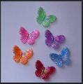Colorful transparent acrylic butterfly charm| 20 × 26 mm plastic shiny butterfly beads charm for jewelry making and DIY accessories. 