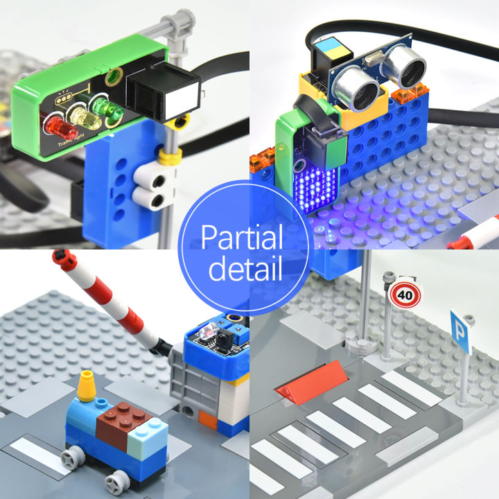 Kidsbits%20Intelligent%20Traffic%20System%20Kit%20+8%20Projects%20For%20Arduino%20UNO%20R3%20Compatible%20With%20Lego%20Blocks%20Scratch%C2%A0Graphic%C2%A0Programming%20-%20Image%205