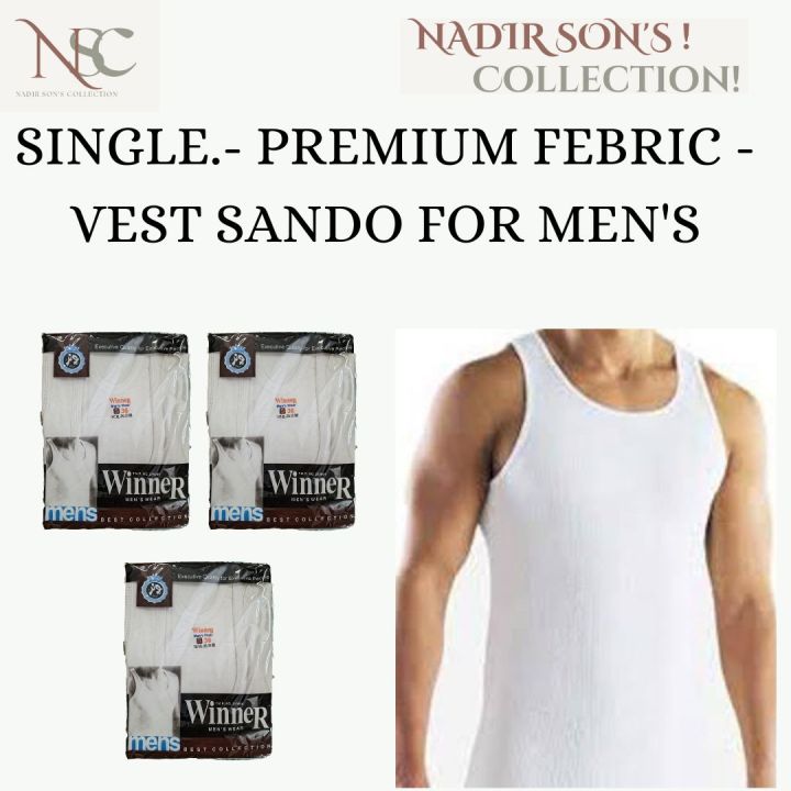 Single Vest Sando - inner vest for men - without sleeves | Daraz.pk