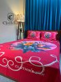 New Design Luxury Panel Bedsheet king size(8feet×7.5feet) with 2 pillows cover & 1 side pillow cover for home decorations.