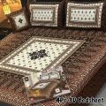 New Style 4Pc 3D Panel Bedsheet Crystal Cotton Bed Sheets King Size Bedsheet. 