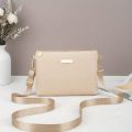 Commuter to work Solid color Low-key flat label Adjustable removable shoulder strap Women's shoulder bag Crossbody bag.