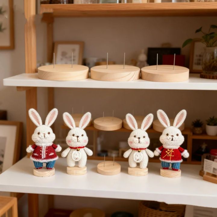 12Pcs%20Crochet%20Doll%20Stand%20Doll%20Stand%20Round%20Wooden%20Display%20Stand%20Ho%20Felt%20Animal%20Doll%20Toy%20Wooden%20Base%20Support%20Action%20Figure%20Stand%20-%20Image%202