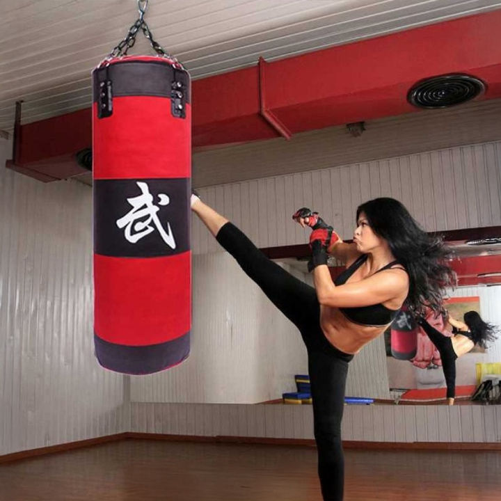 BOXING BAG WITH IRON HUK AND 1 SET GLOVES ,MADE IN CHINA