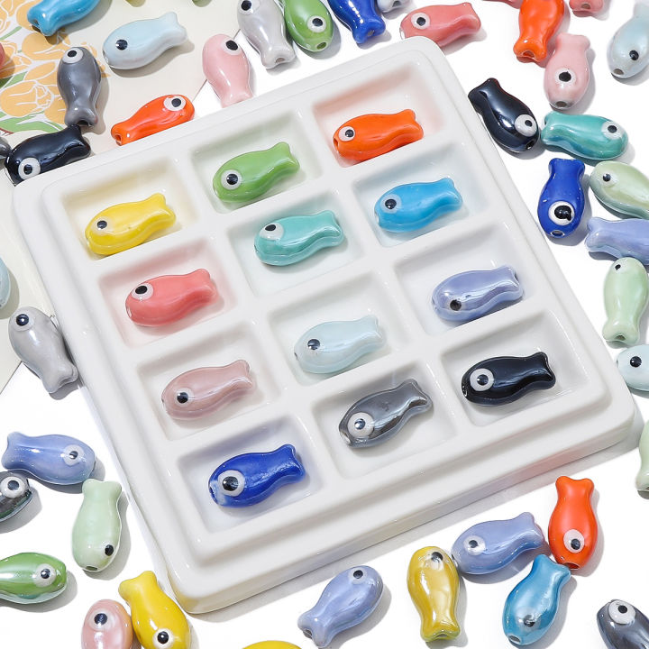 10PCS%20Retro%20Small%20Fish%20Beads%20Charms%20Ceramic%20Spacer%20Loose%20Beads%20For%20Jewelry%20Making%20Crafts%20Handmade%20DIY%20Bracelet%20Accessories%20-%20Image%202
