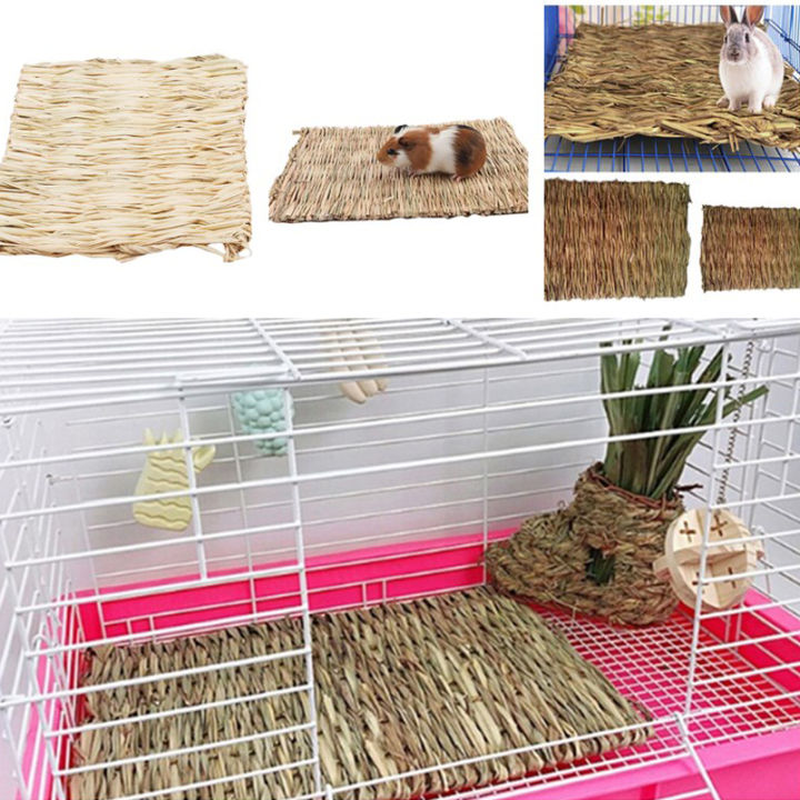 Rabbit Grass Chew Mat Small Animal Hamster Guinea Pig Cage Bed House ...