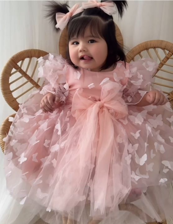 cute dresses for baby girl | stylish butterflies frocl | party dress for baby girl | cute soft dress for babies