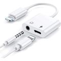 2 In 1 Splitter Lightning To Lightning And AUX 3.5mm Jack. 