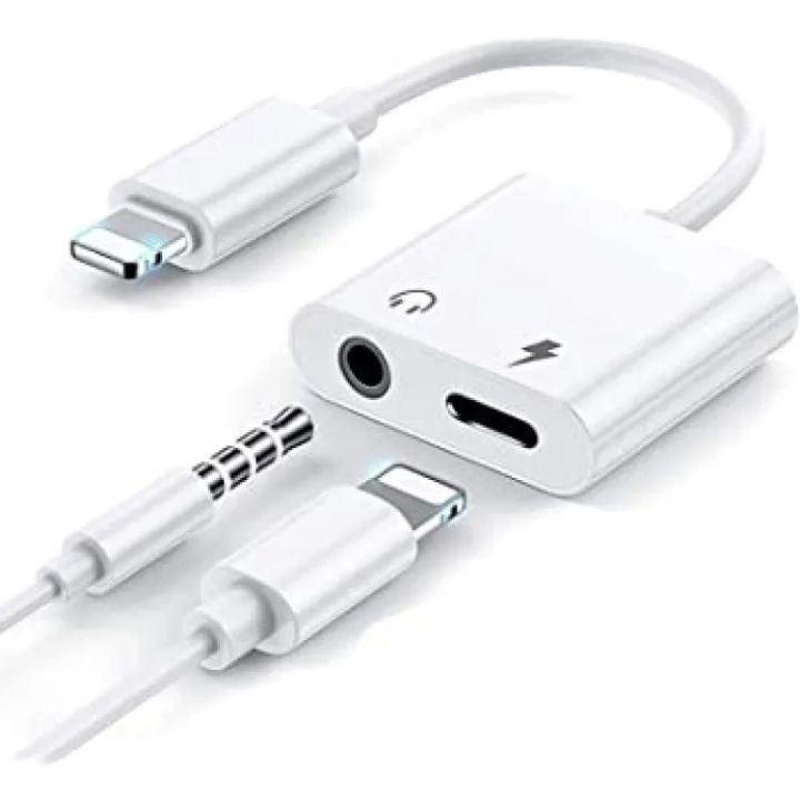 2 In 1 Splitter Lightning To Lightning And AUX 3.5mm Jack