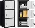 Metal Lockers with 3 Doors for Employees, 3-Tier Storage Locker, Vertical Small Locker, Locker Cabinet with Keys, Vertical Metal Cabinet for Home Office, Gym, School, Room Organizer. 