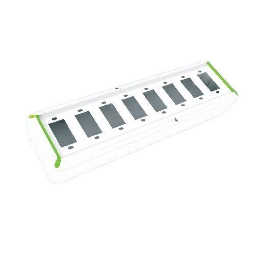 Switch Board 8 Gang Premium Nightglow Design Gang Box 8 Way Plate With Surface Box Pvc For House Wiring , Multiplugs Making By Shanti Electric